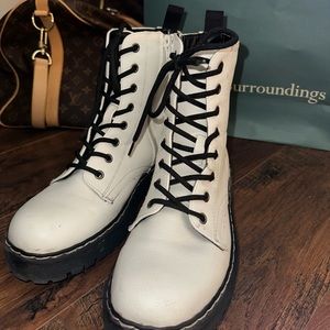 white leather boots sincerely jules 9 women’s